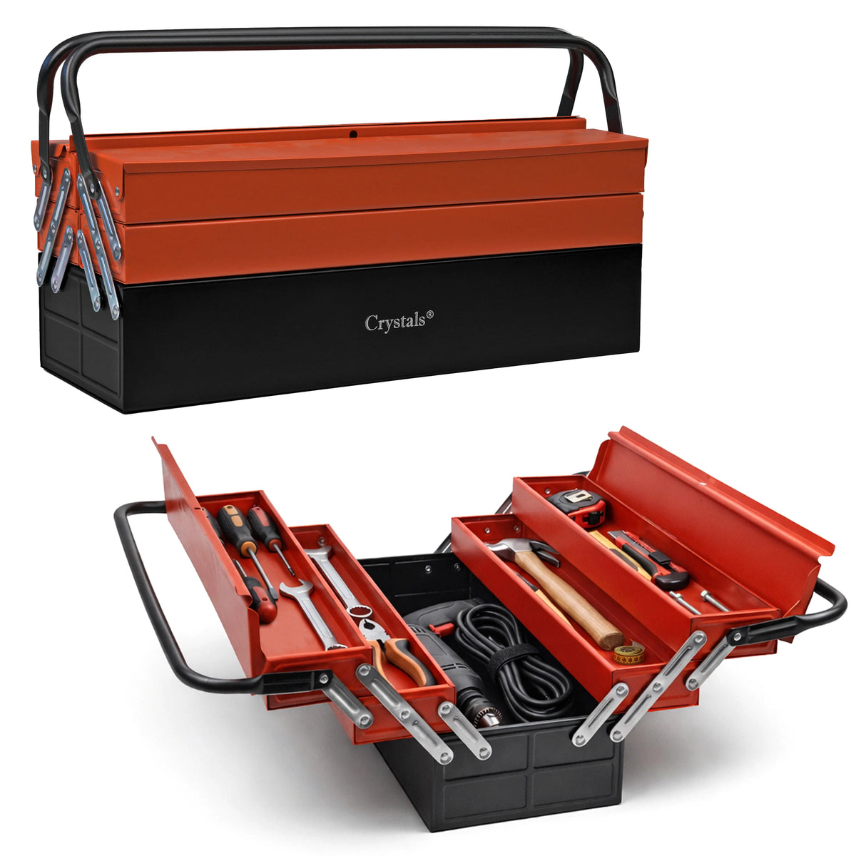 Heavy Duty 5-Tray Metal Toolbox