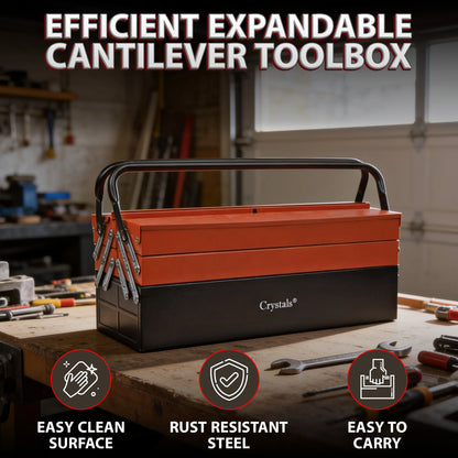 Heavy Duty 5-Tray Metal Toolbox