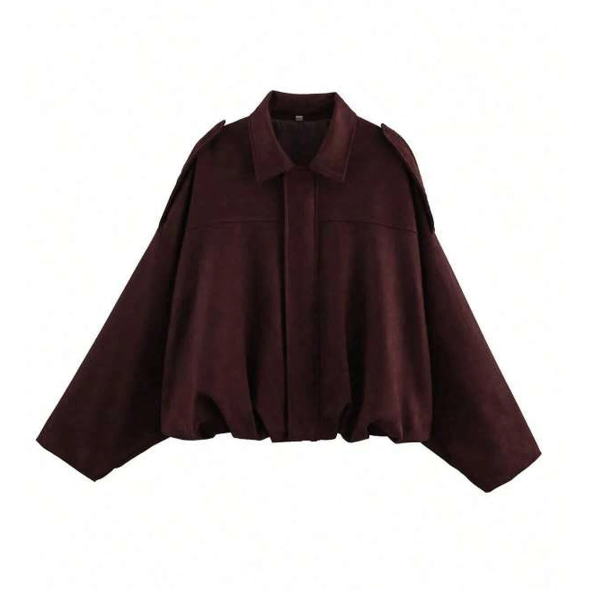 Women's Street Fashion Solid Loose Suede Texture Coats Causal