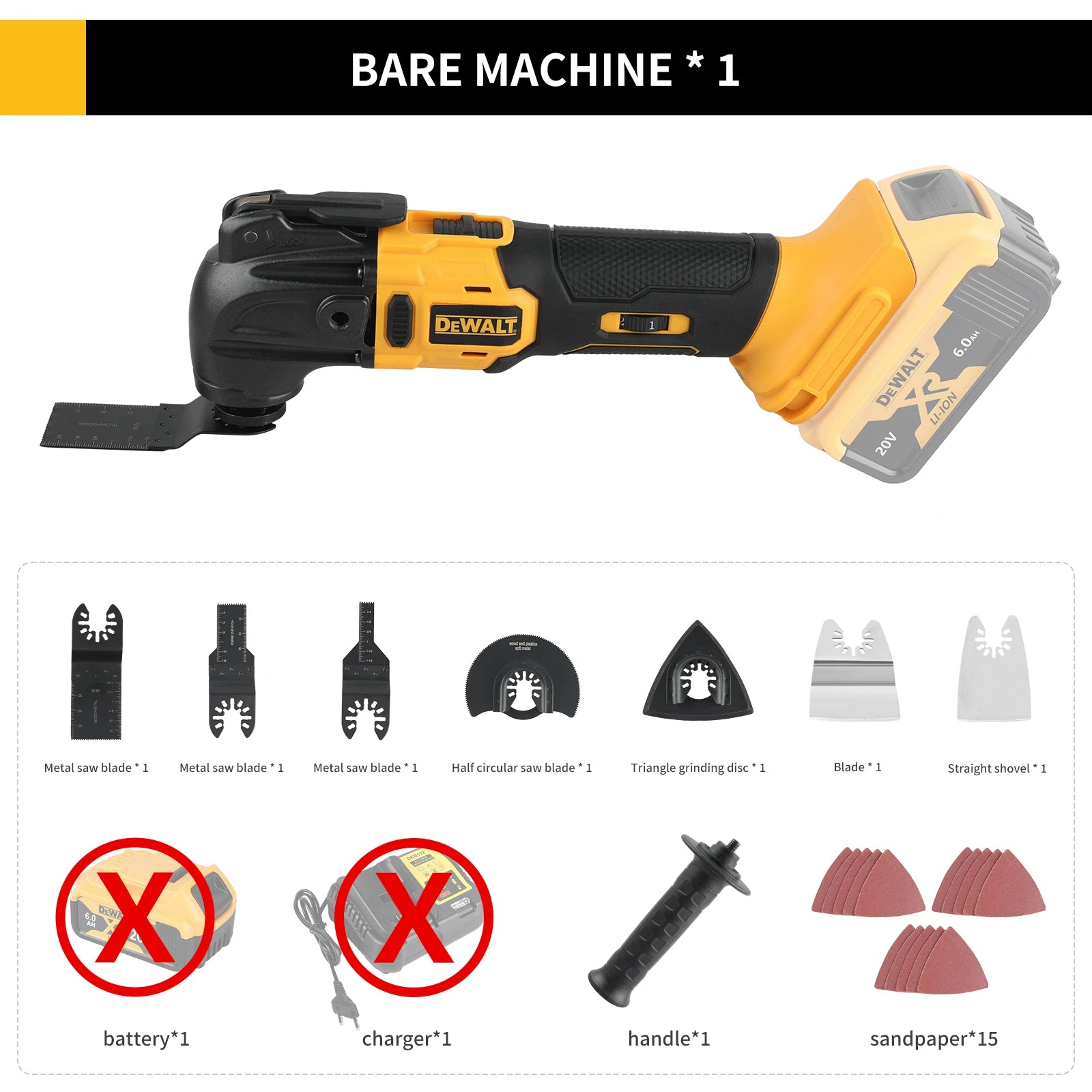 Brushless Oscillating Multi-Tool Rechargeable Quick Blade