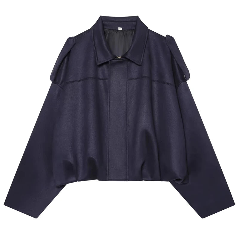 Women's Bomber Jacket Lapel Long Sleeve Zipper Suede