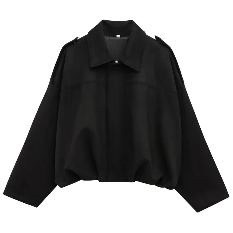 Women's Bomber Jacket Lapel Long Sleeve Zipper Suede
